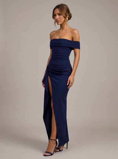 Velia Adelina Maxi Dress in Royal Blue - detail