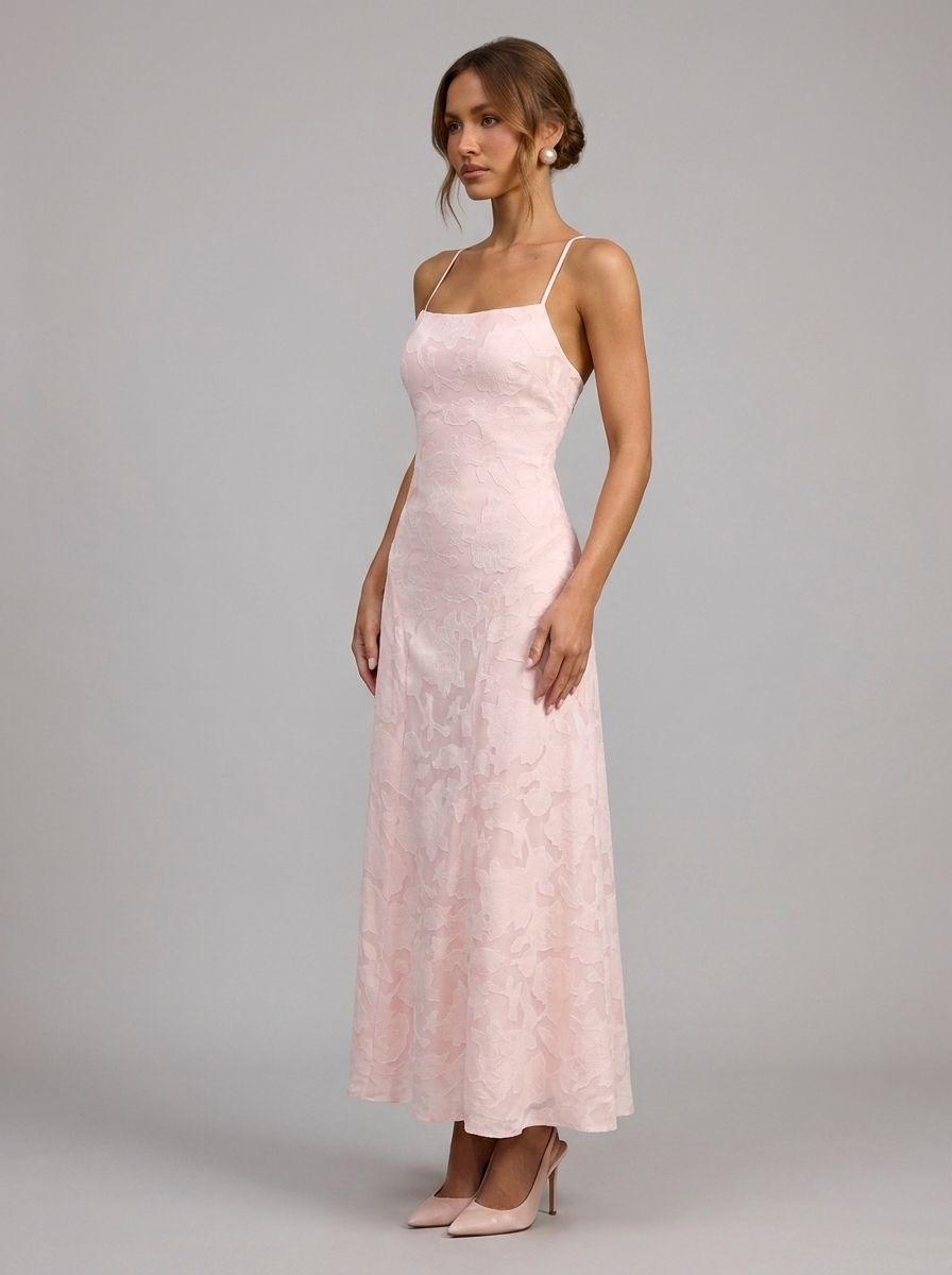 Velia Rosalina Maxi Dress in Pink - side view