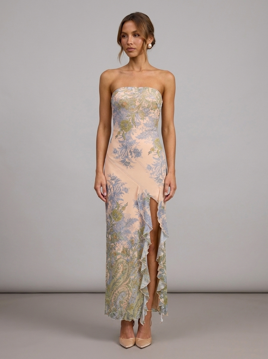 Velia Bellina Maxi Dress in Floral - front view