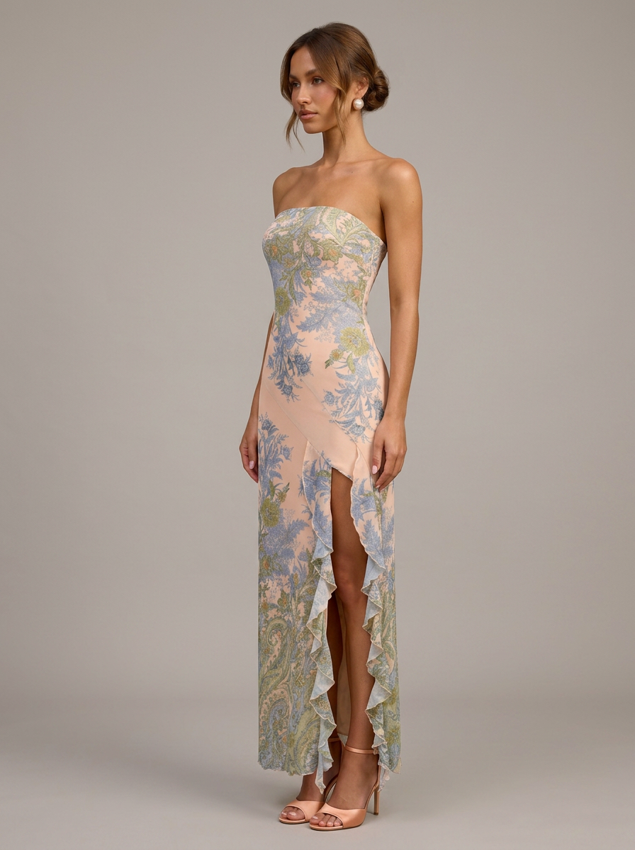 Velia Bellina Maxi Dress in Floral - side view