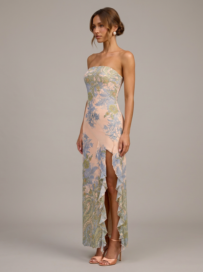 Velia Bellina Maxi Dress in Floral - side view