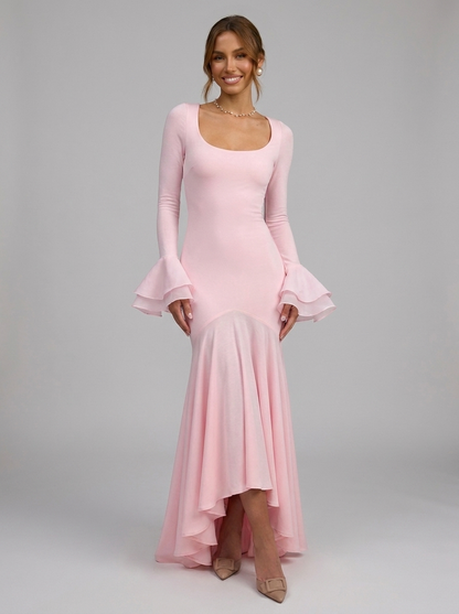 Velia Lusanna Maxi Dress in Pink - front view