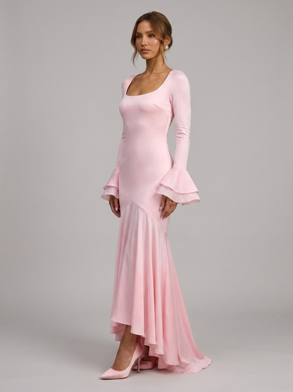 Velia Lusanna Maxi Dress in Pink - side view