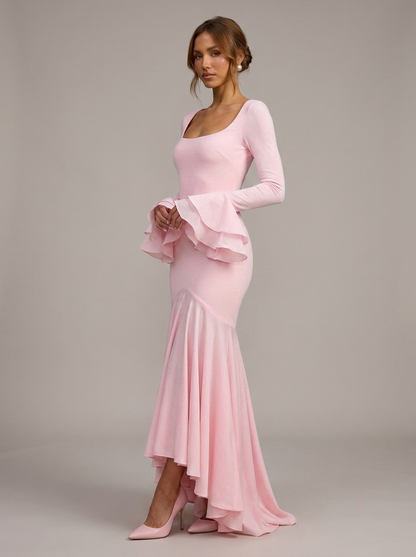 Velia Lusanna Maxi Dress in Pink - detail