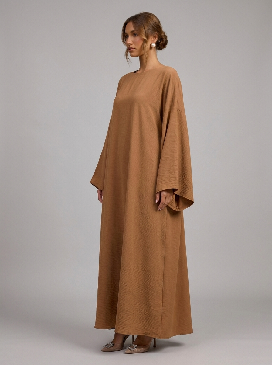 Velia Tuvana Abaya in Camel - side view