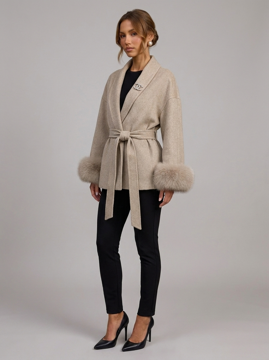Velia Sorenza Premium Coat Taupe