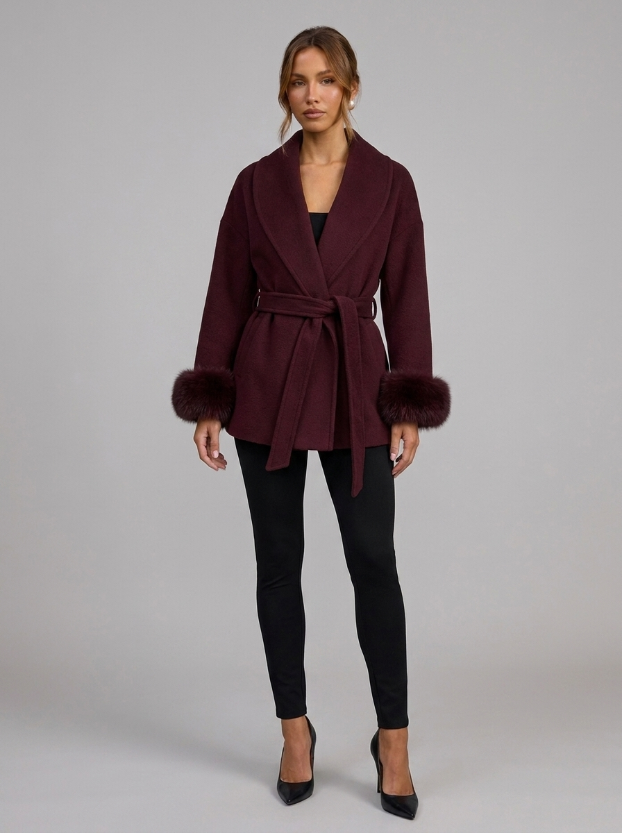 Velia Sorenza Premium Coat Burgundy