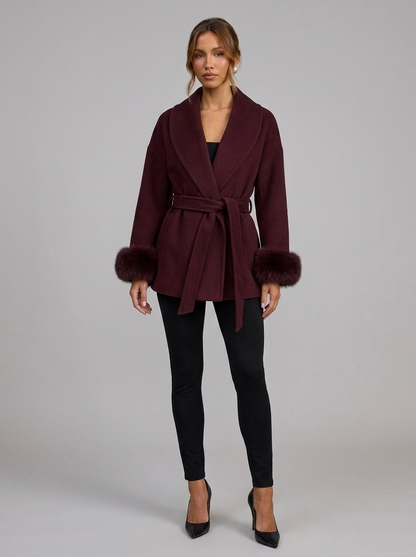 Velia Sorenza Premium Coat Burgundy