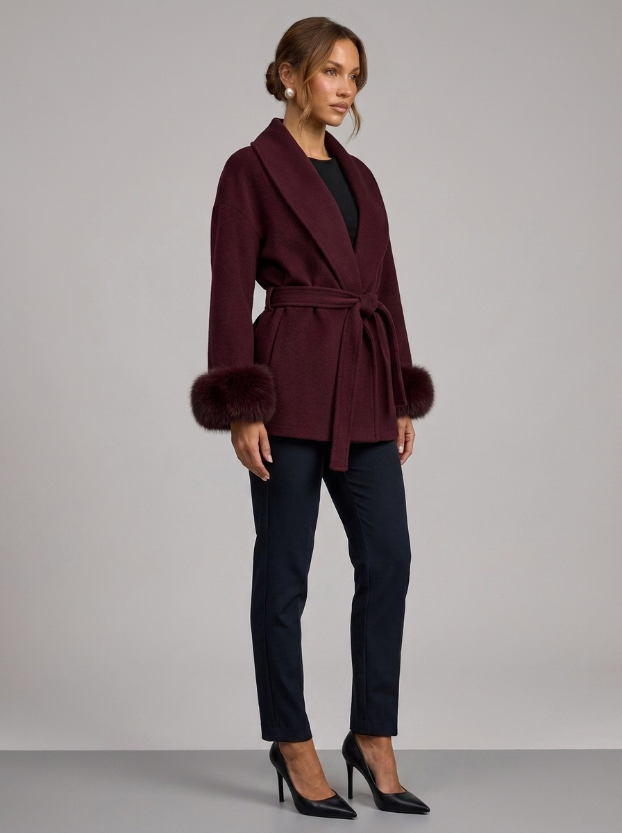 Velia Sorenza Premium Coat Burgundy
