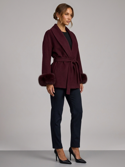 Velia Sorenza Premium Coat Burgundy