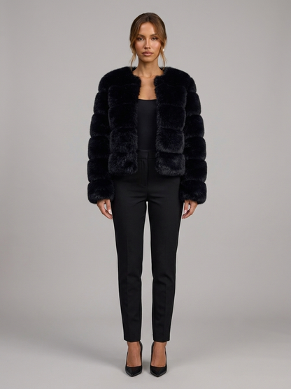 Velia Kaviena Faux Fur Jacket Black