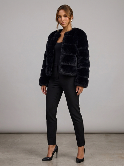 Velia Kaviena Faux Fur Jacket Black