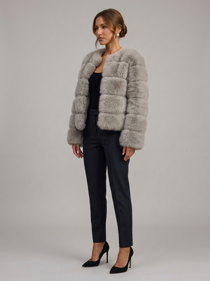 Velia Kaviena Faux Fur Jacket Beige