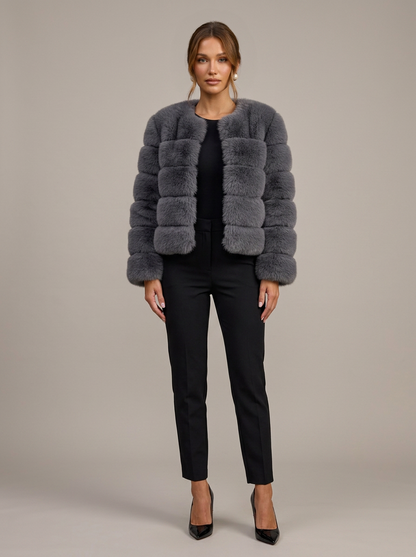 Velia Kaviena Faux Fur Jacket Grey