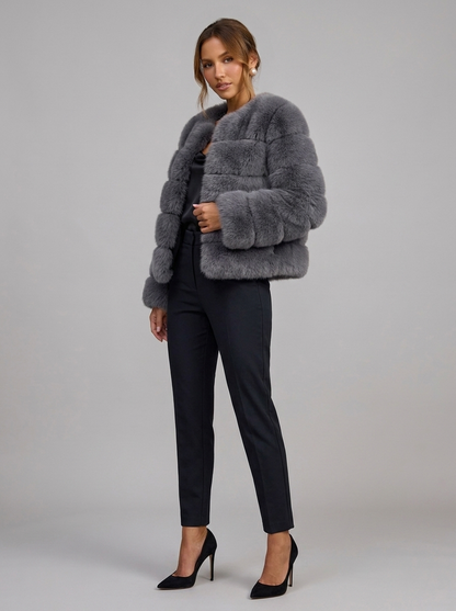Velia Kaviena Faux Fur Jacket Grey